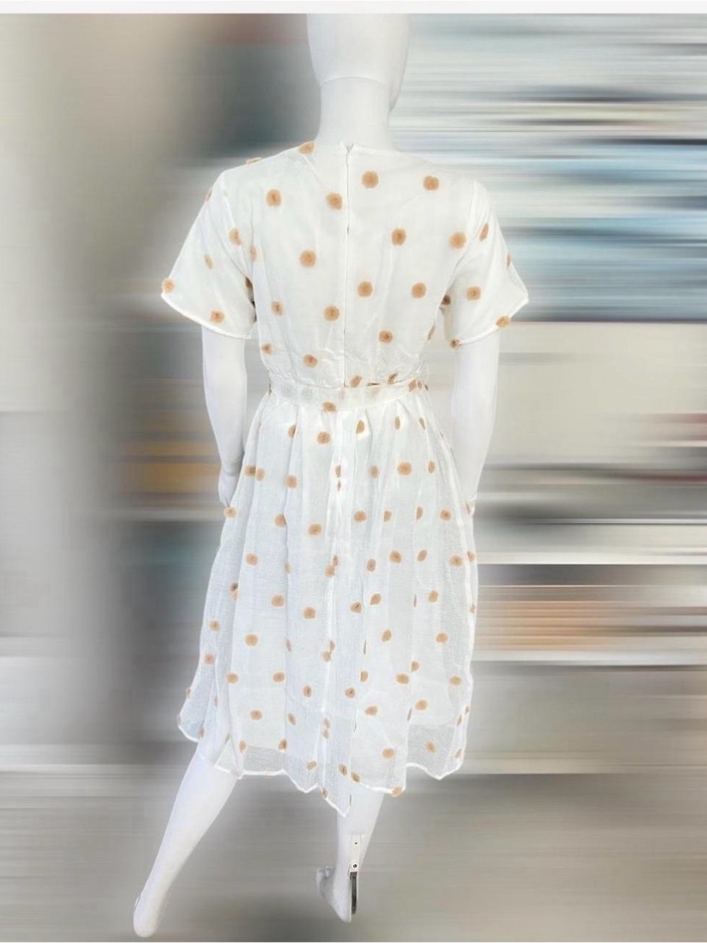 Polagram Swiss dot midi dress size medium - Picture 3 of 5